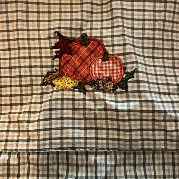 Vintage Pumpkin Patch Sunflower Fall Harvest Embroidered Button Front Shirt S 🌻 - Picture 9 of 11